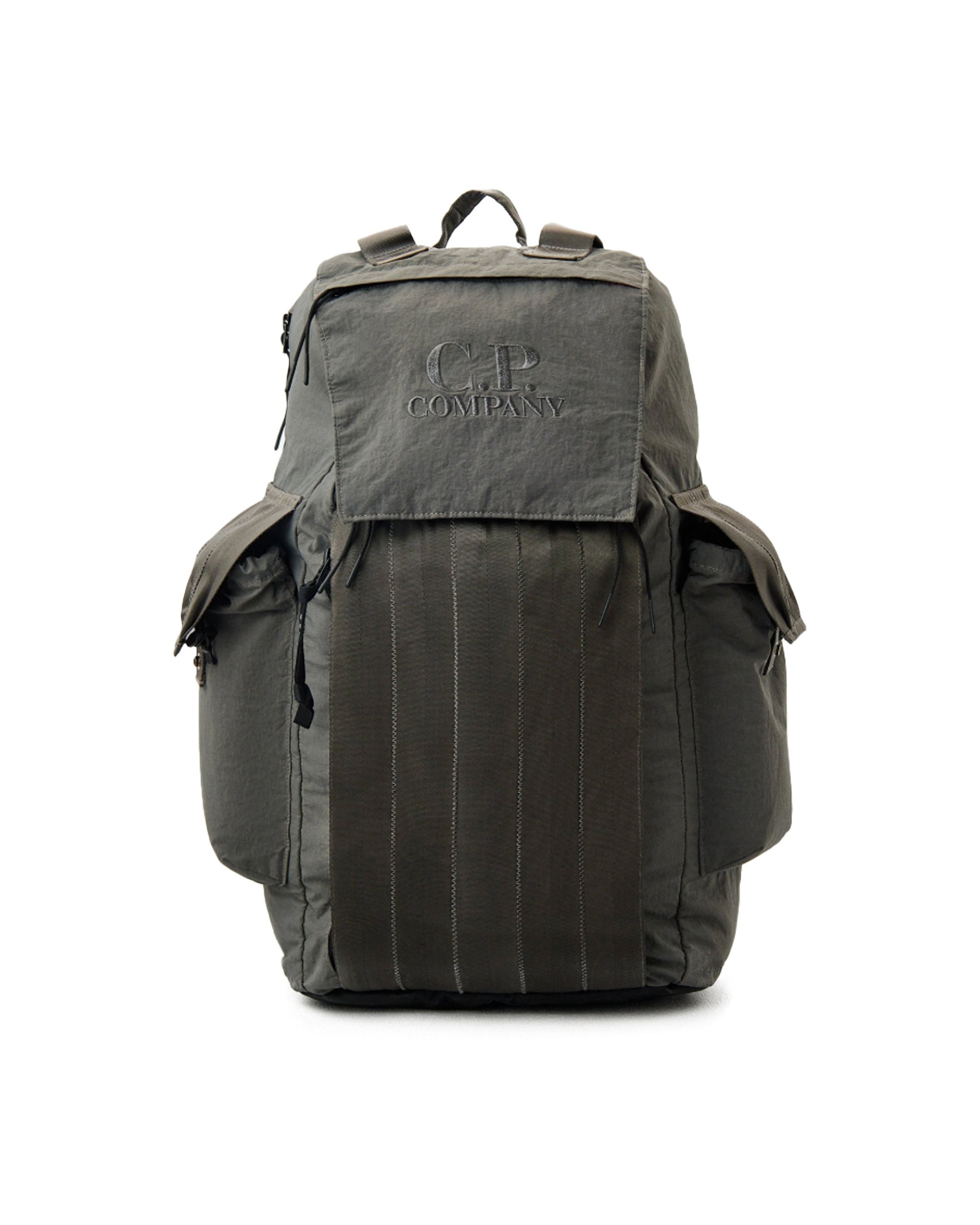 CP Company Back Pack Backpack In Plain Paper Touch Mixed Gunmetal Grey