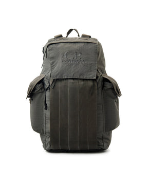 CP Company Back Pack Backpack In Plain Paper Touch Mixed Gunmetal Grey
