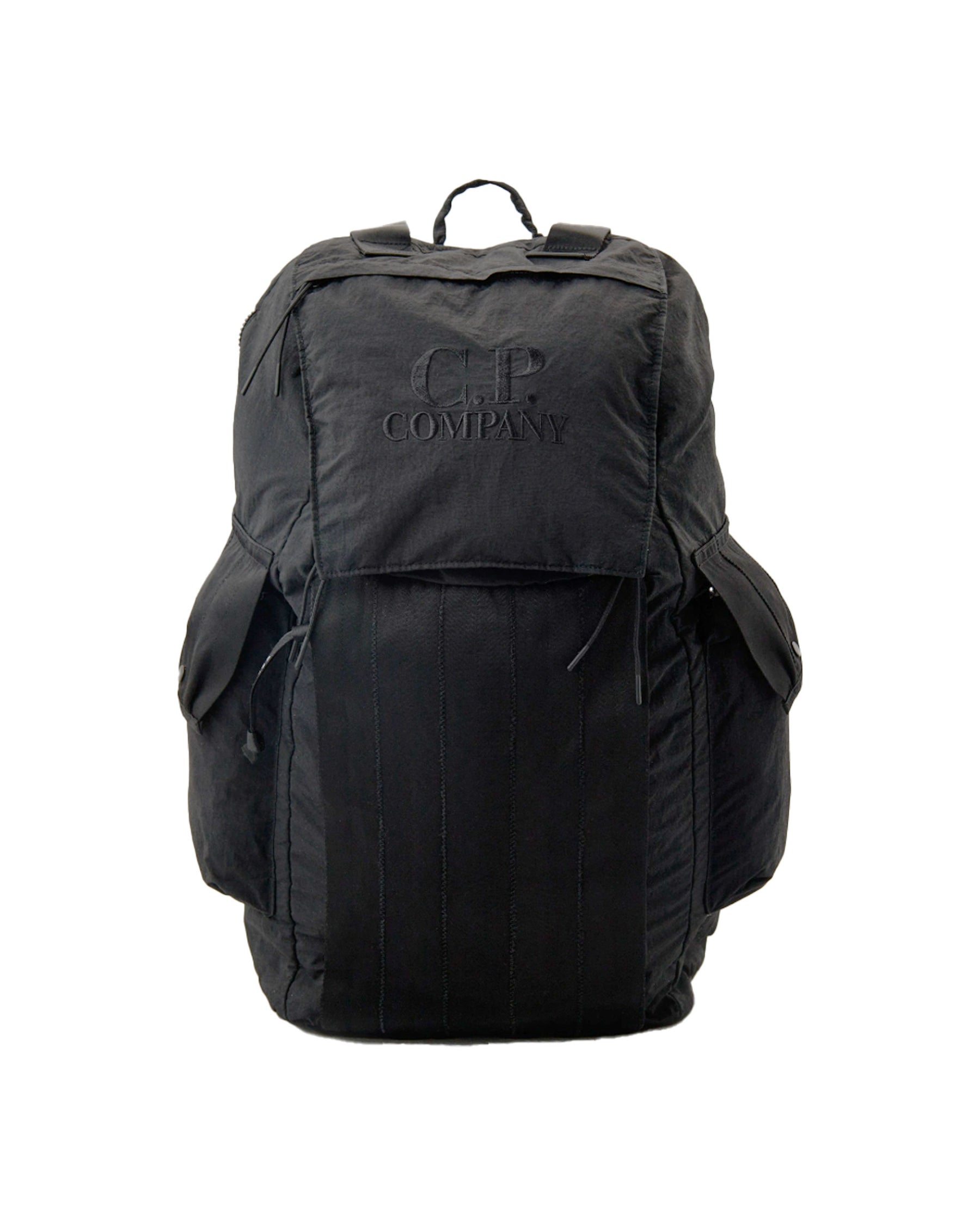 CP Company Back Pack Backpack In Plain Paper Touch Mixed Black
