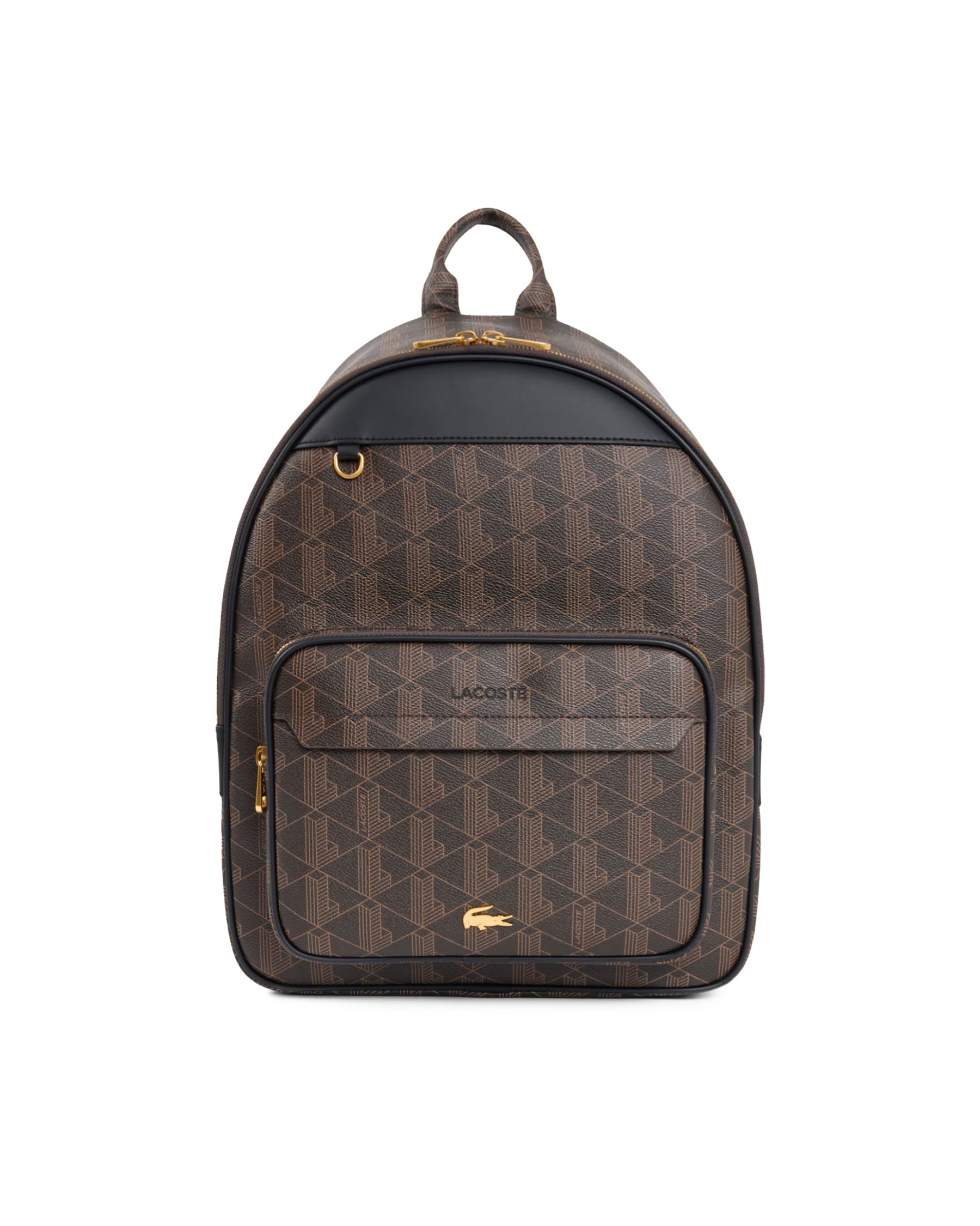 Lacoste The Blend Mono Slate Black Shitake Brown Backpack