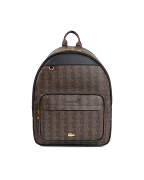 Lacoste The Blend Mono Slate Black Shitake Brown Backpack
