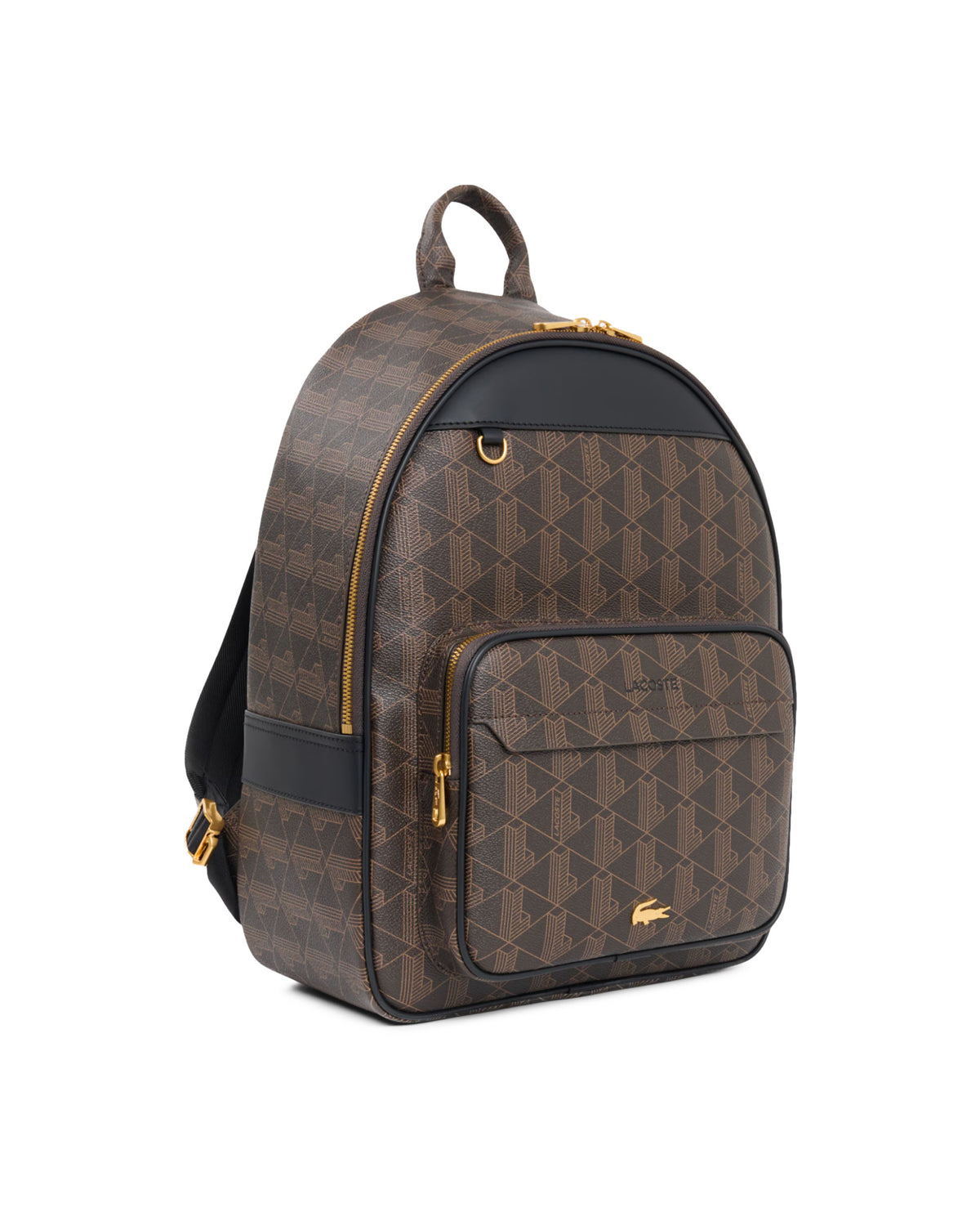 Lacoste The Blend Mono Slate Black Shitake Brown Backpack