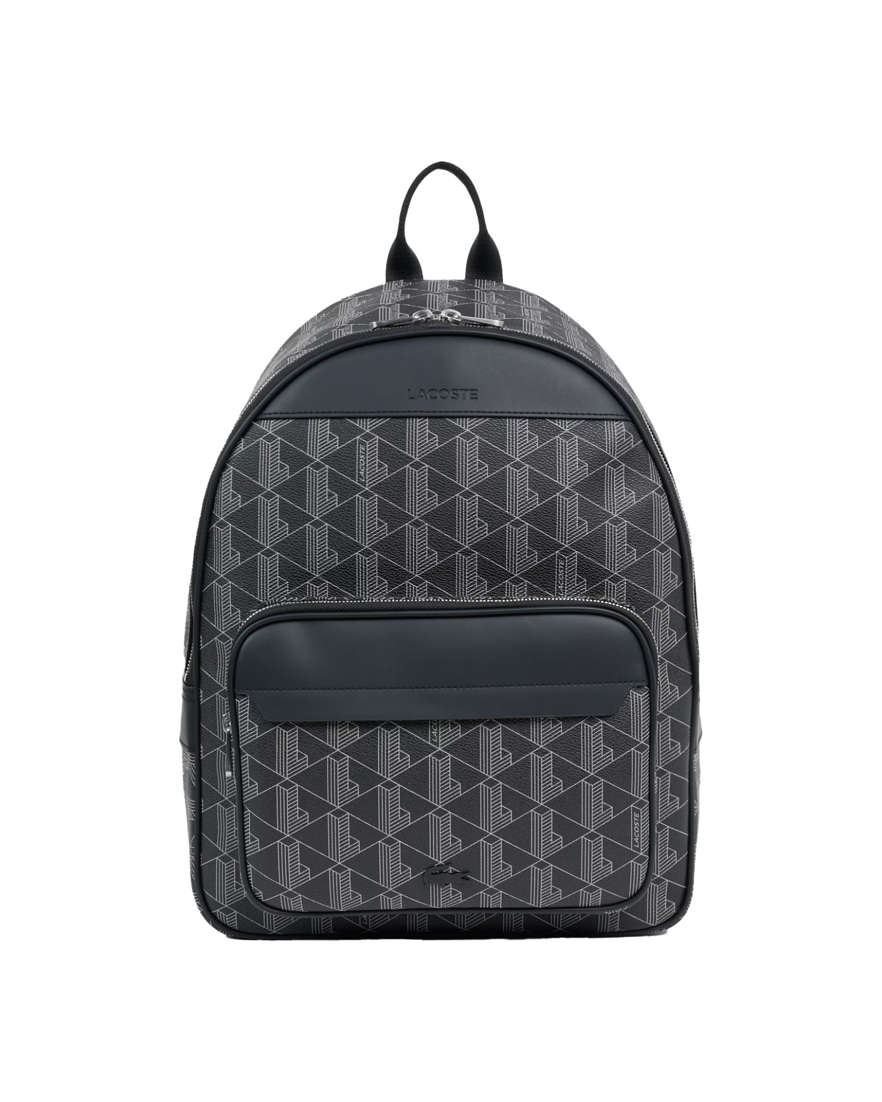 Lacoste The Blend Monogram Noir Gris Backpack Black