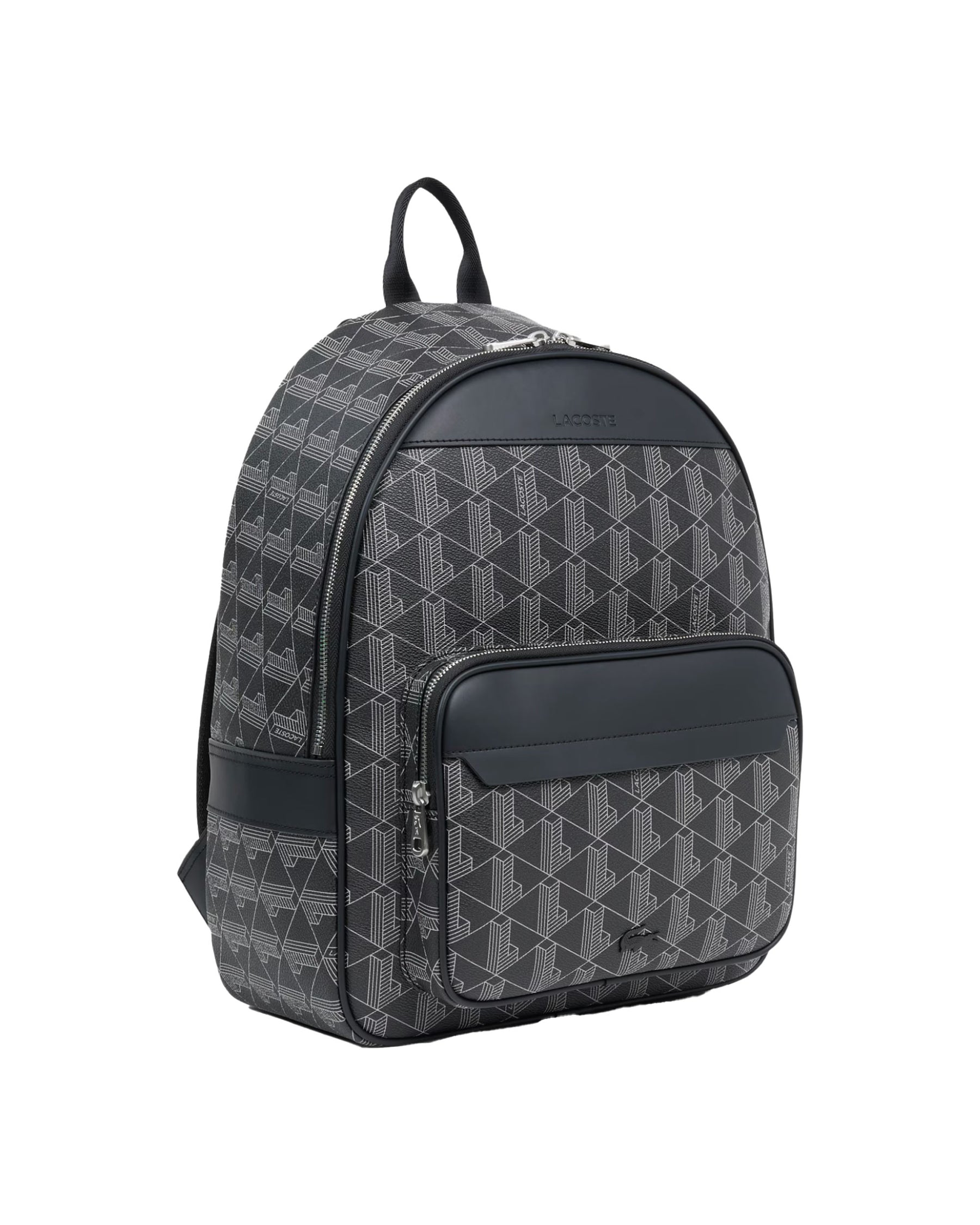 Lacoste The Blend Monogram Noir Gris Backpack Black