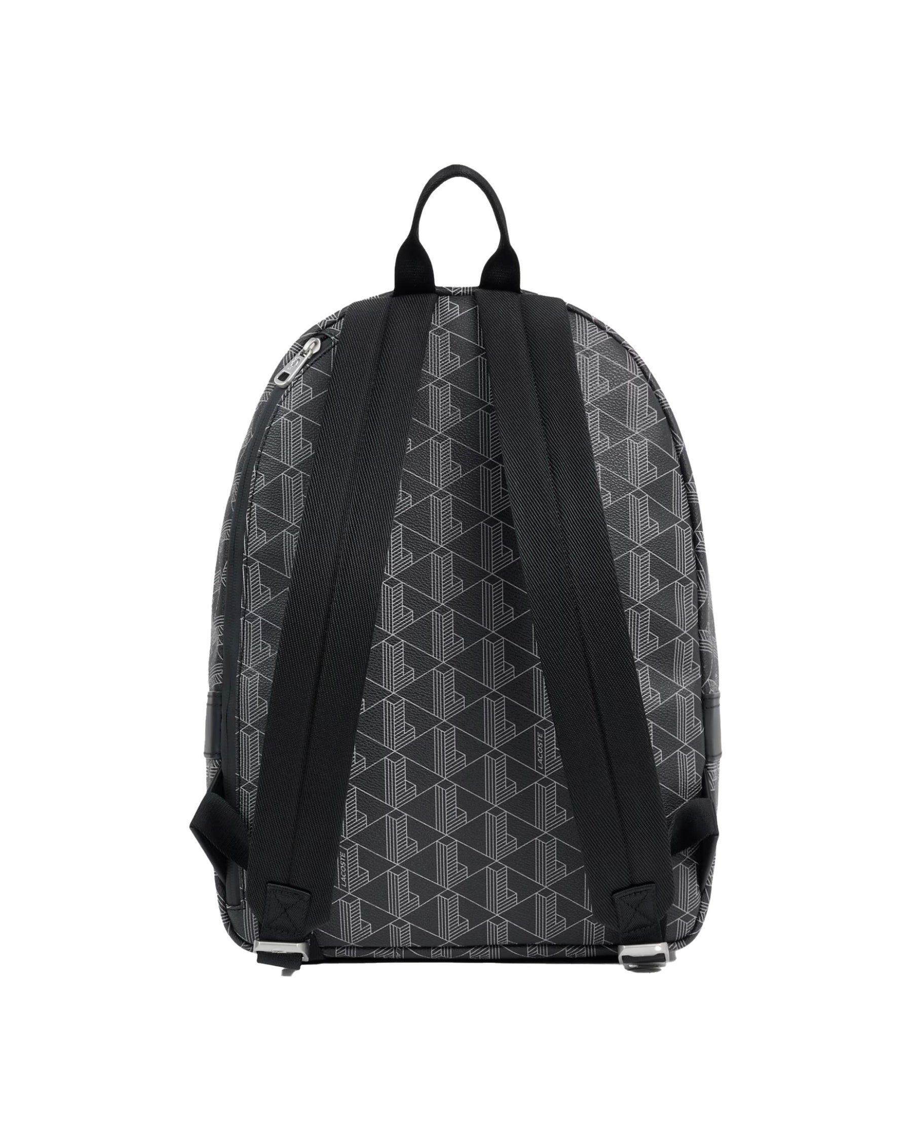 Lacoste The Blend Monogram Noir Gris Backpack Black