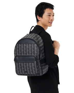 Lacoste The Blend Monogram Noir Gris Backpack Black