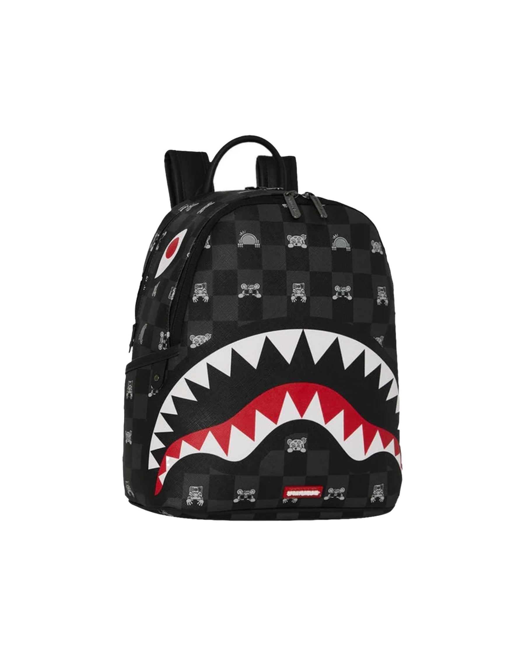 Zaino Sprayground Gray Peeking Character Check Savage