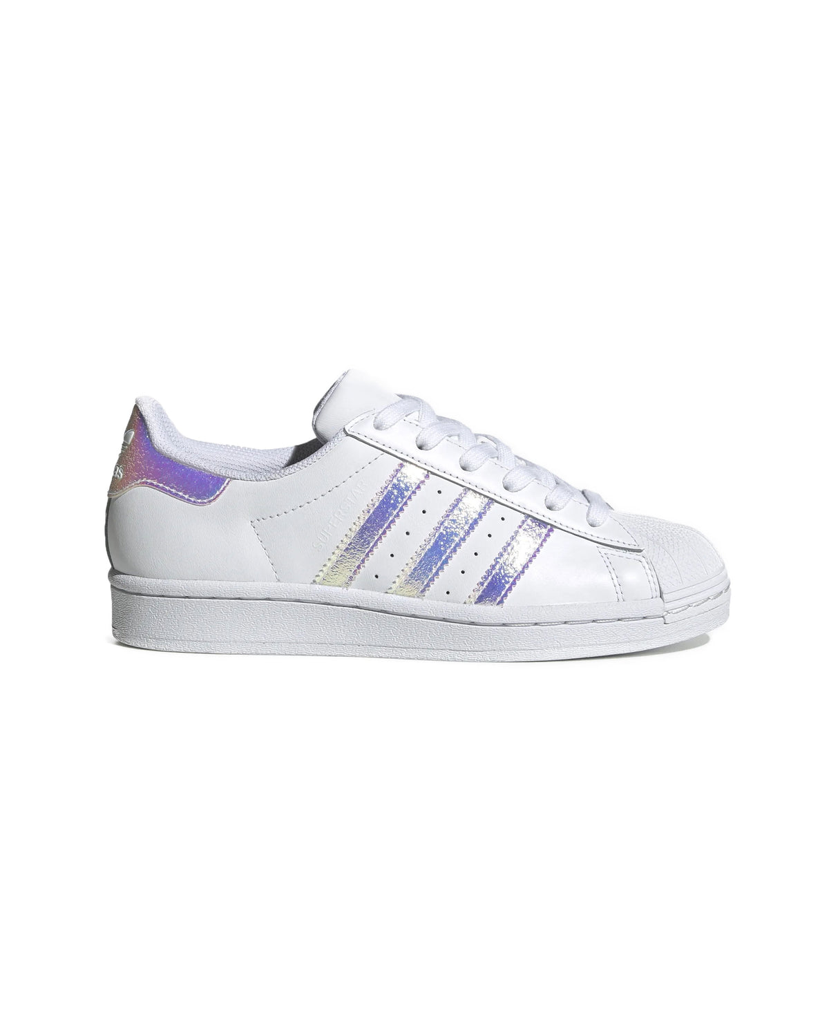 Adidas Superstar J White Glitter