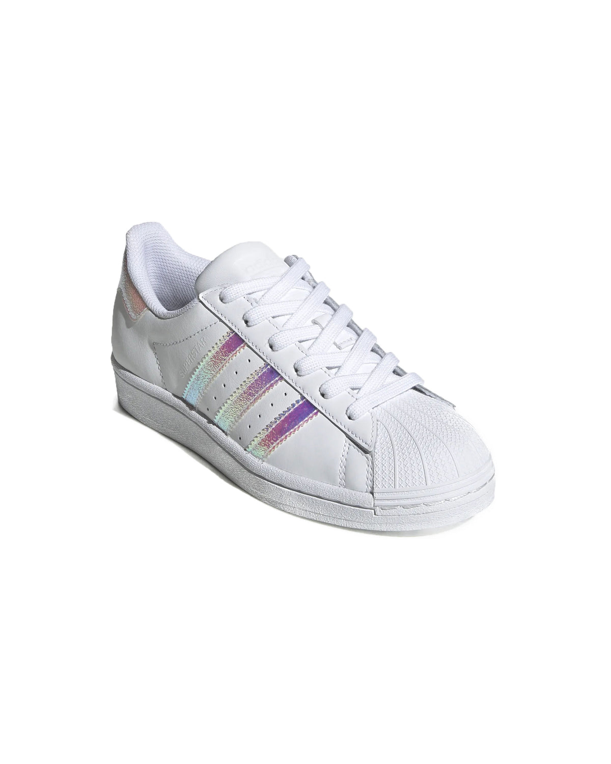 Adidas Superstar J White Glitter