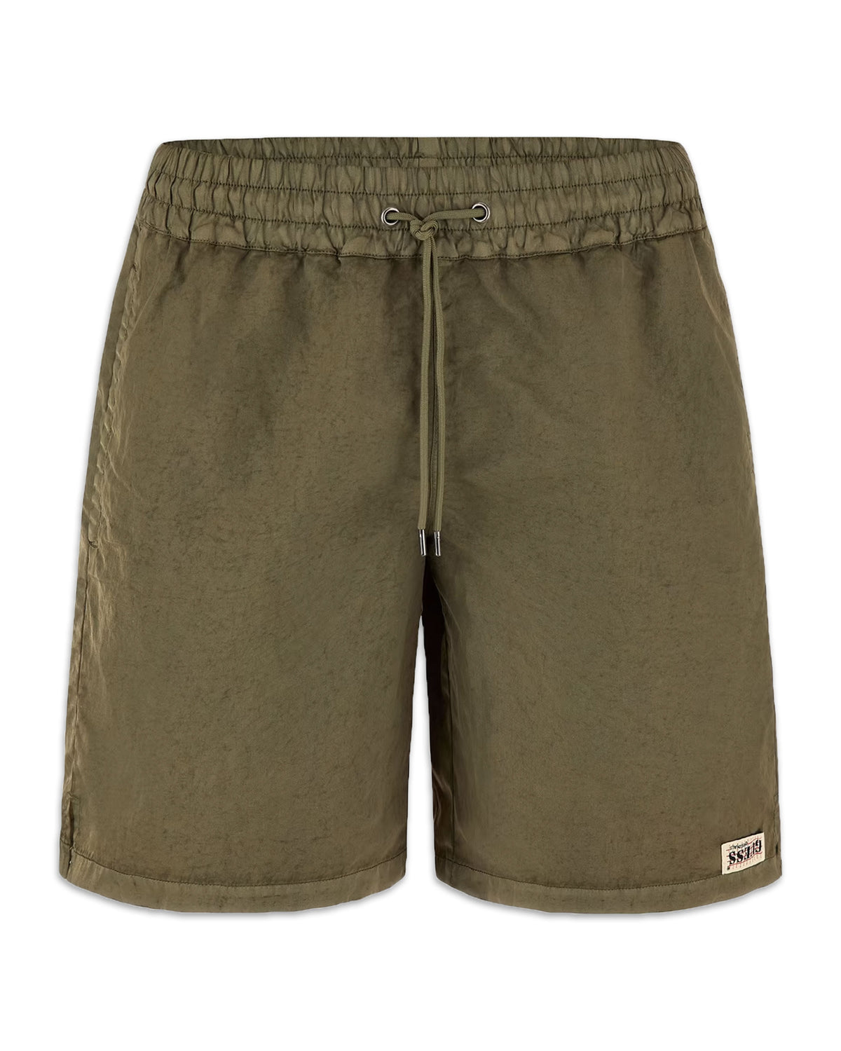 Bermuda Uomo Guess Originals Washed Nylon Shorts Verde Militare