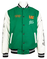 Bomber Caterpillar Cat Iconic Varsity Jacket Green