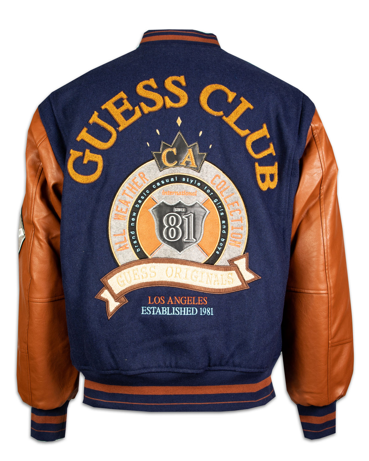 Guess Original Club Varsity Jacket Daring Ocean