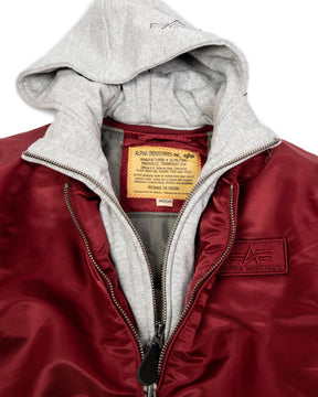 Bomber MA-1 D-Tech Felpa Bordeaux 183110-184