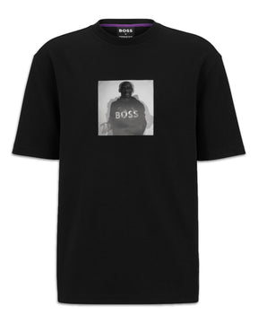 Boss X Khaby T-Shirt Oversize Lenticular Graphics Black