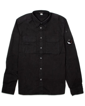Camicia Gabardine Utility Shirt Nero 12CMSH088A-002824G-999