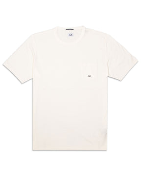 Mercerized Chest Pocket T-shirt Bianco 12CMTS038A-006130G-103
