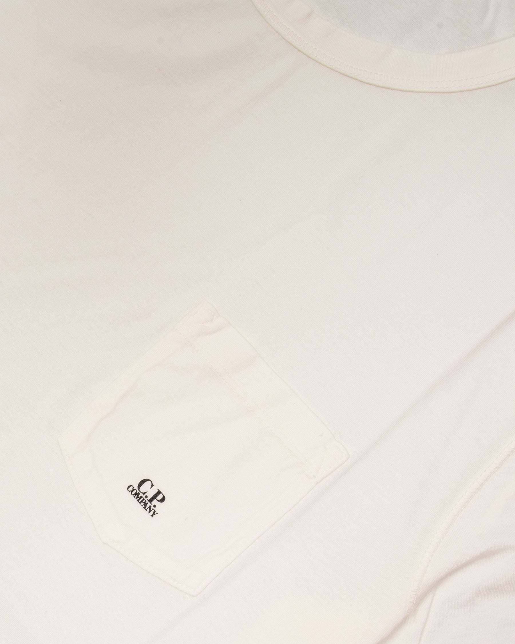 Mercerized Chest Pocket T-shirt White 12CMTS038A-006130G-103