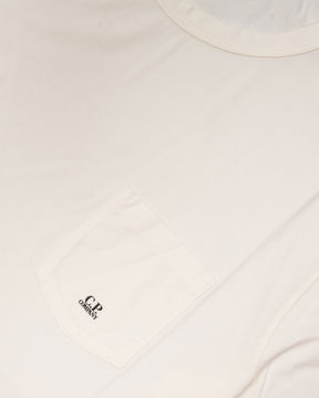 Mercerized Chest Pocket T-shirt Bianco 12CMTS038A-006130G-103