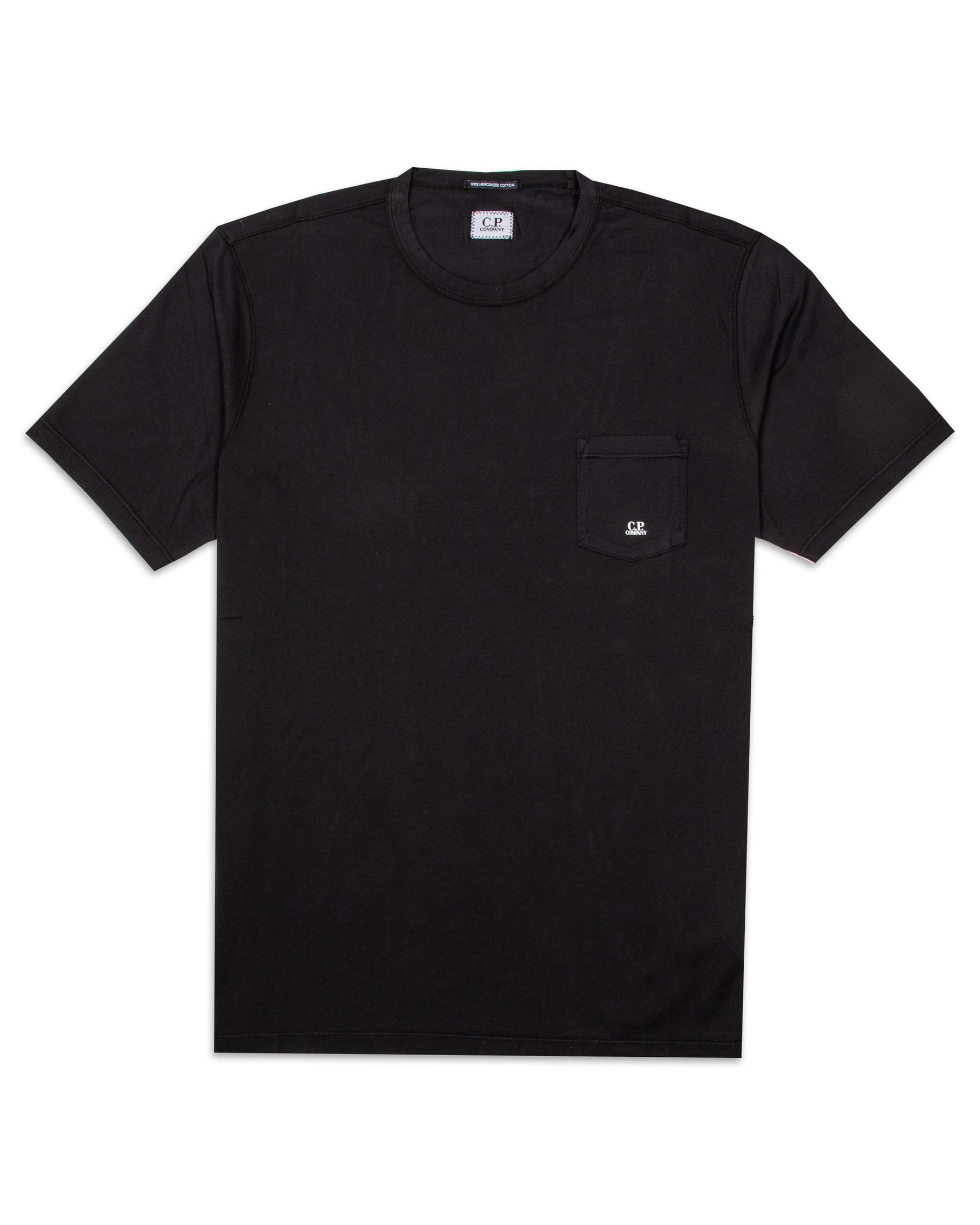 Mercerized Chest Pocket T-shirt Nero 12CMTS038A-006130G-999