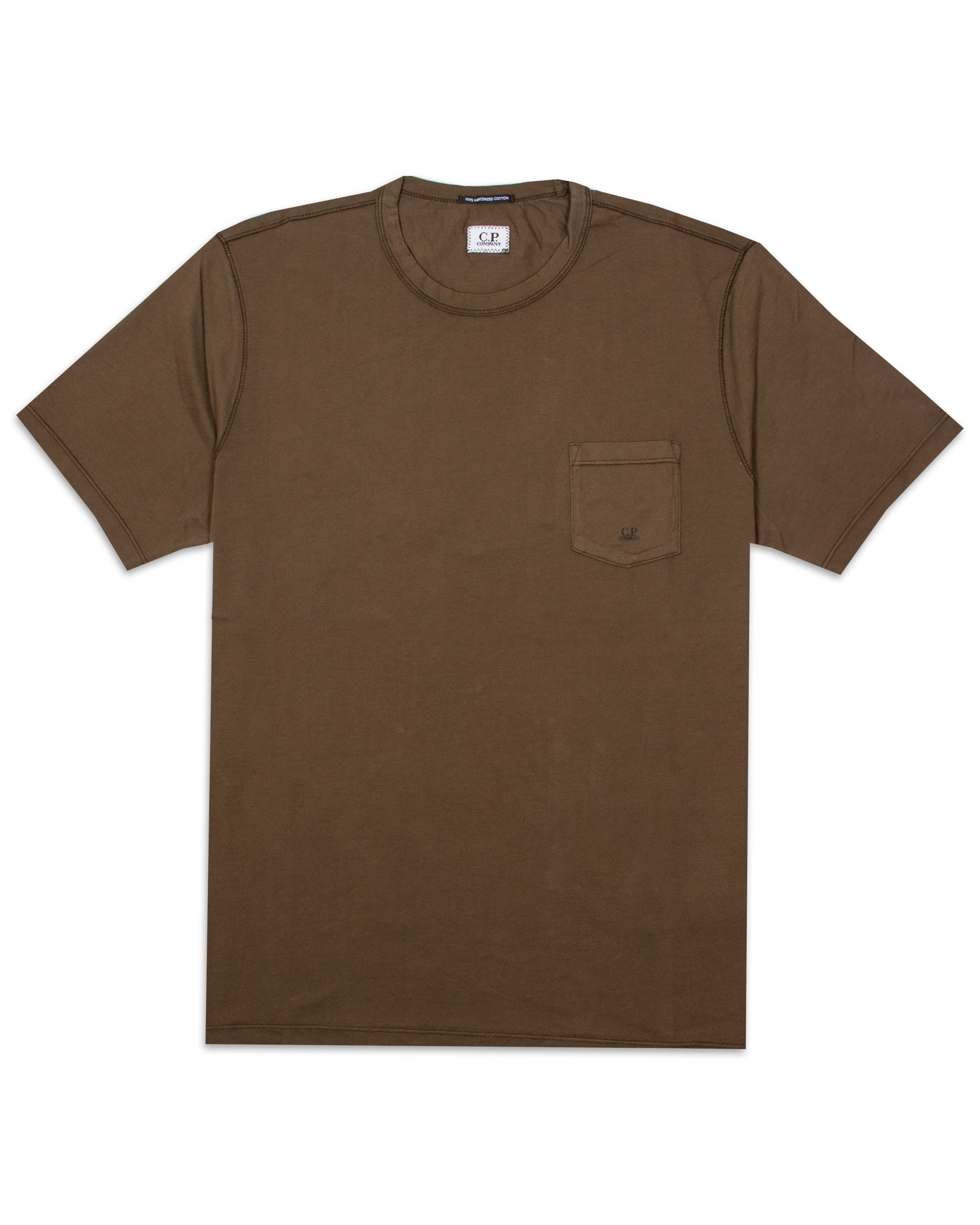 Mercerized Chest Pocket T-shirt Verde 12CMTS038A-006130G-683
