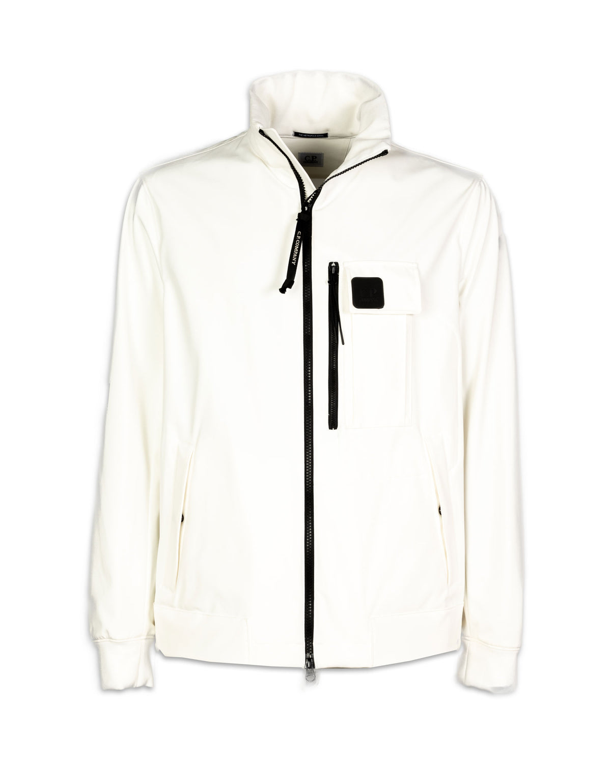CP Company Metropolis Series Shell-R Stand Collar Jacket White