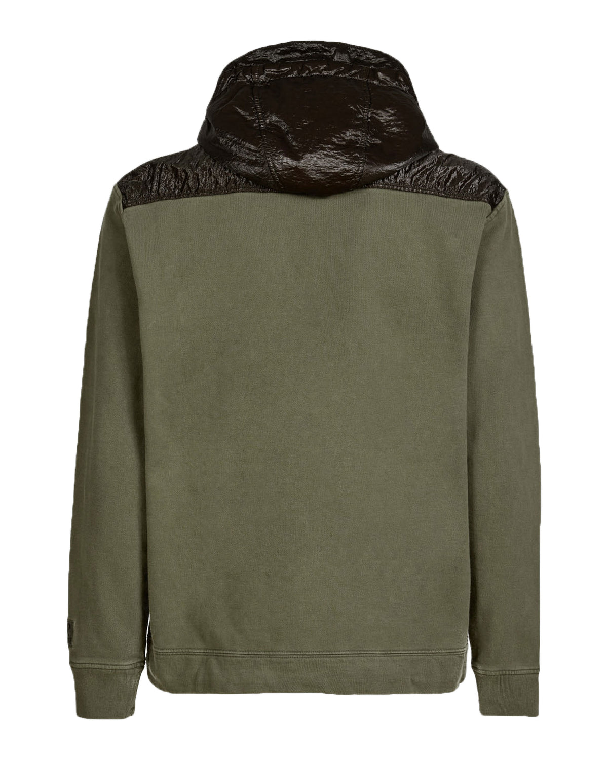 CP Company Sweatshirts Sweat Hooded in Diagonal Fleece Ivy Green