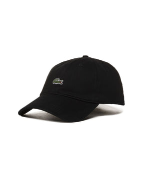 Curved Visor Hat Lacoste Black