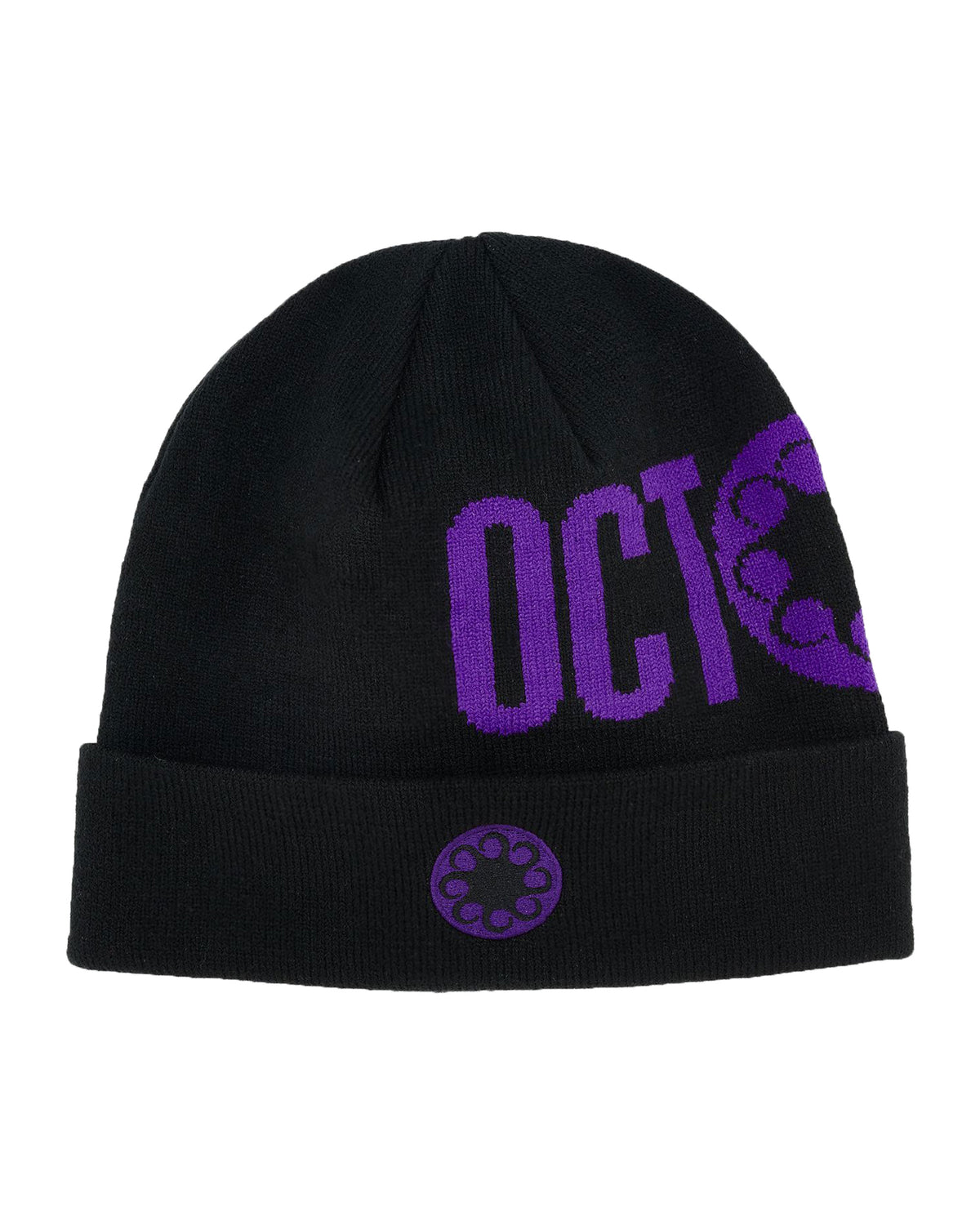 Cappello Beanie Octopus Logo Nero Viola