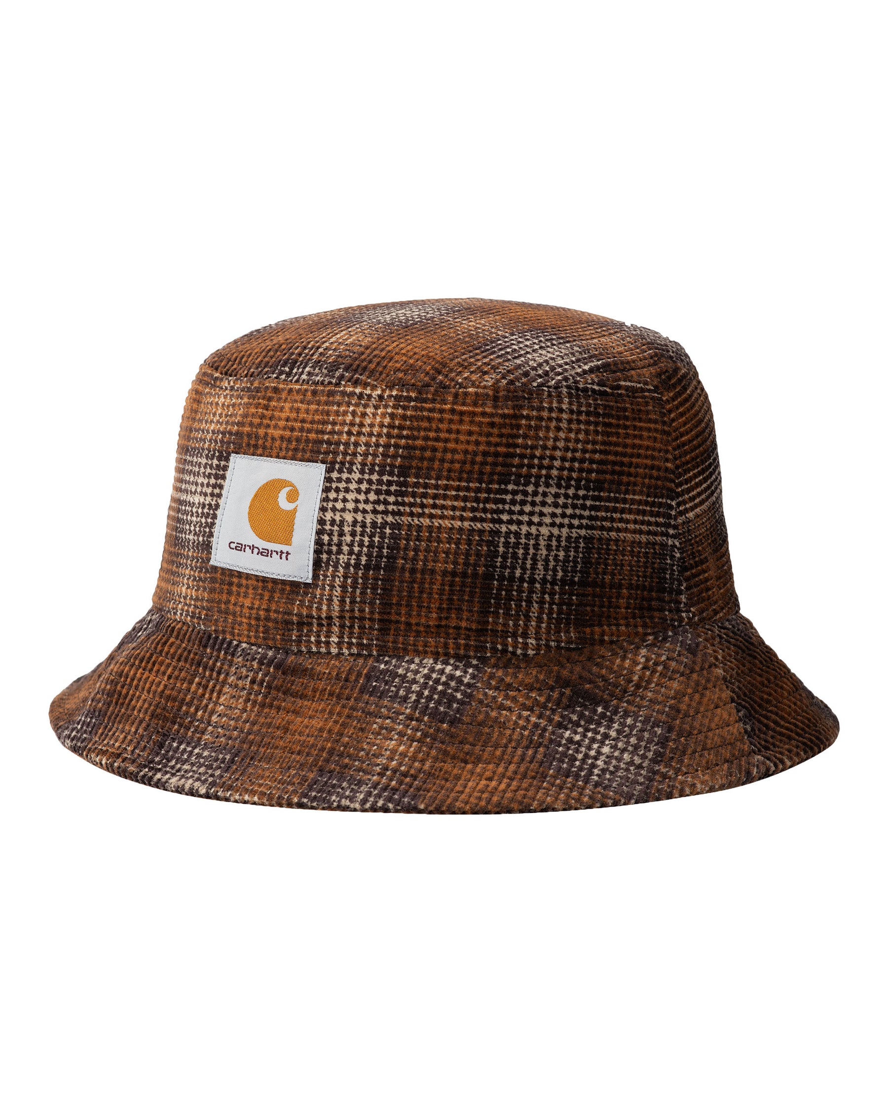 Cappello Carhartt Wip Cord Bucket Hat Wiley Check Hamilton Brown