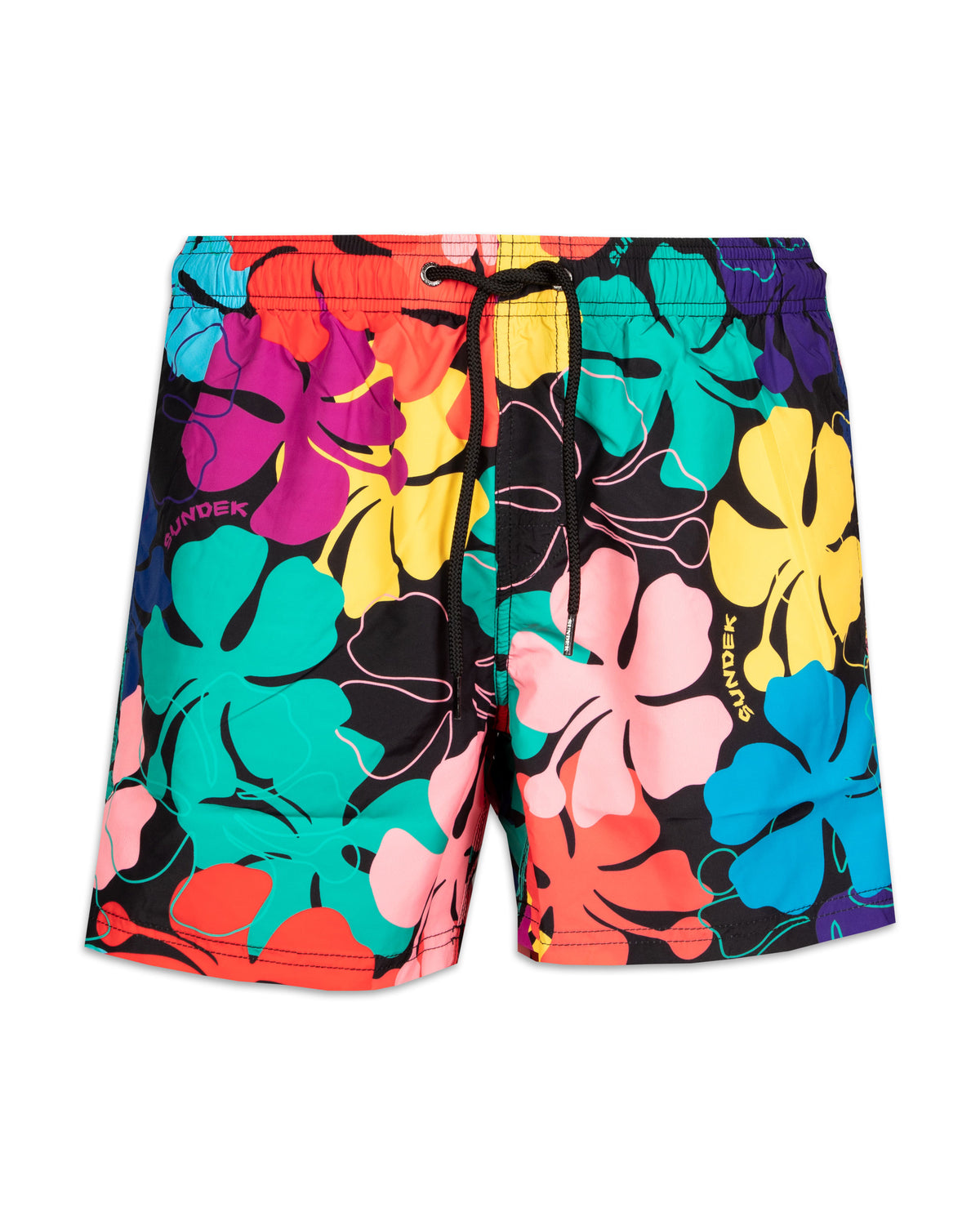 Man Boardshort Sundek Pop Print Black Floral