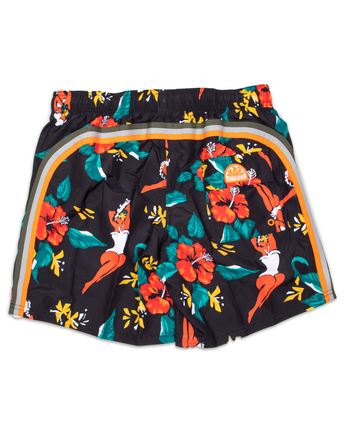 Man Boardshort Sundek Printed Swim Black