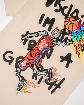 Basket Fire Logo Tee 22EDS51708-Safari