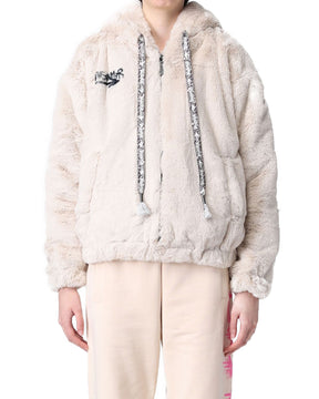 Disclaimer Eco-Fur Woman Jacket Off White