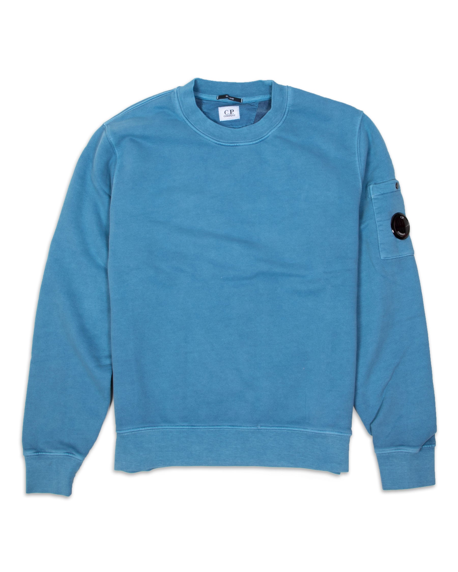 CP Company Man Crewneck Sweatshirt Light Blue