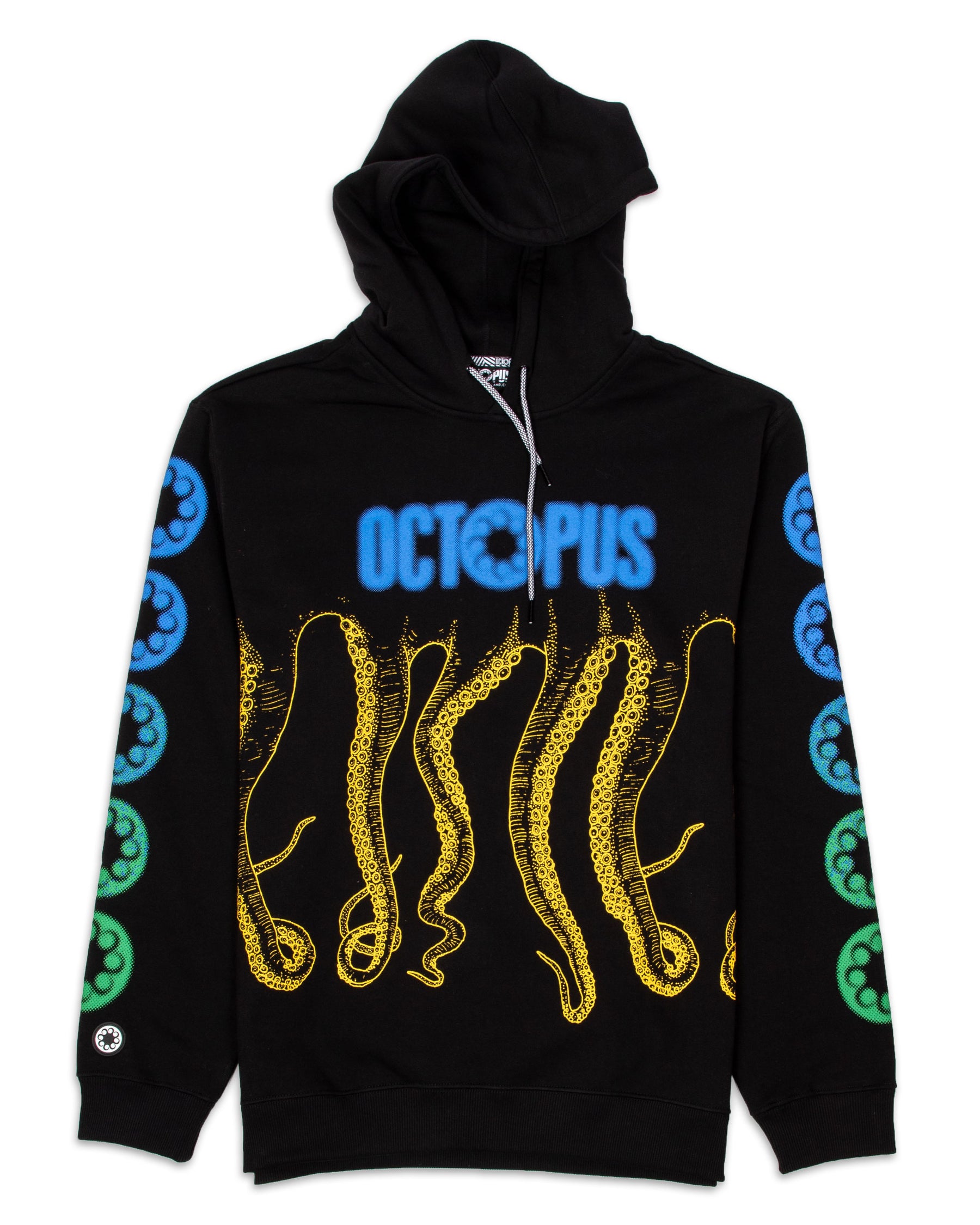 Cappuccio Octopus Blurred Hoodie 21WOSH11-Nero