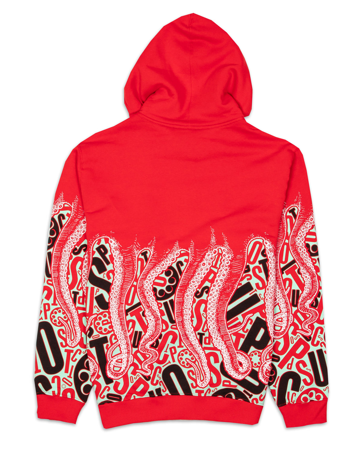 Cappuccio Octopus Letterz Hoodie 21WOSH19-Rosso