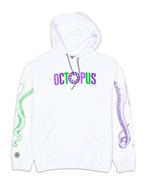 Felpa Cappuccio Octopus Letterz 21WOSH20-Bianco