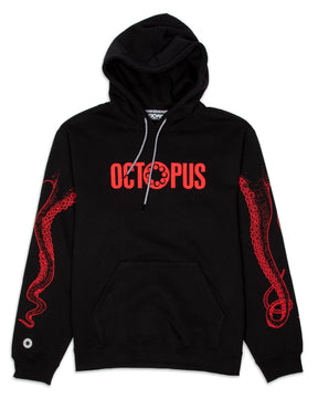 Felpa Cappuccio OctopusOutline Logo 21WOSH18-Nero