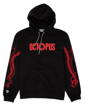Octopus Outline Logo Hoodie 21WOSH18-Nero