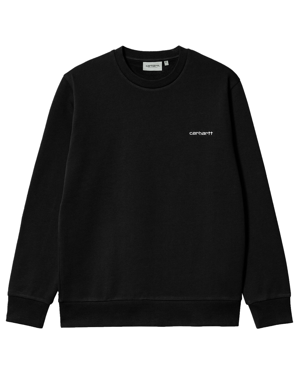 Felpa Carhartt Wip Script Embroidery Sweat Black