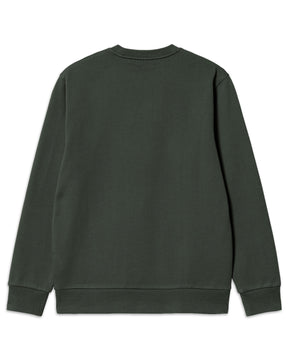 Felpa Carhartt Wip Script Embroidery Sweatshirt Boxwood White