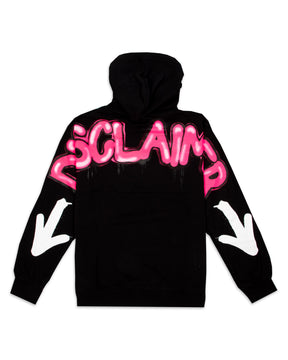 Felpa Classic Logo Disclaimer Nero Fuxia 21IDS50914