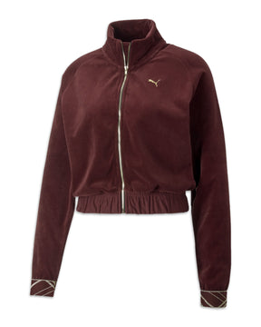 PumaDeco Glam Velour Full Zip Aubergine