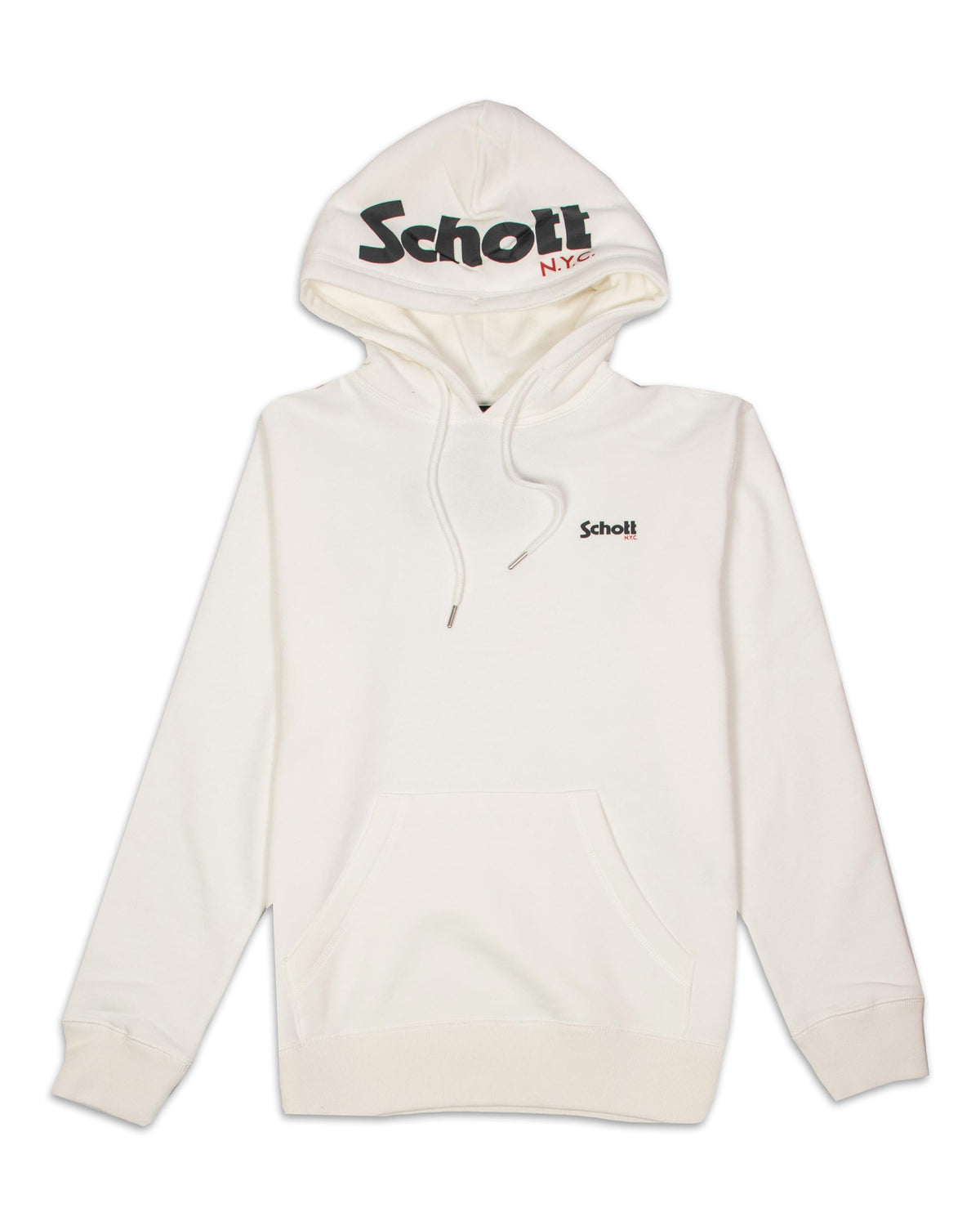 Schott Classic Logo Hoodie SUNW2021-White