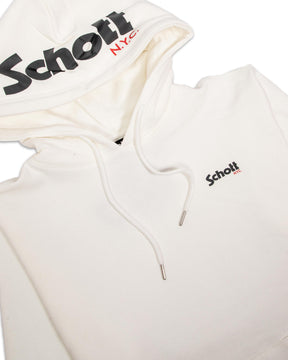 Schott Classic Logo Hoodie SUNW2021-White