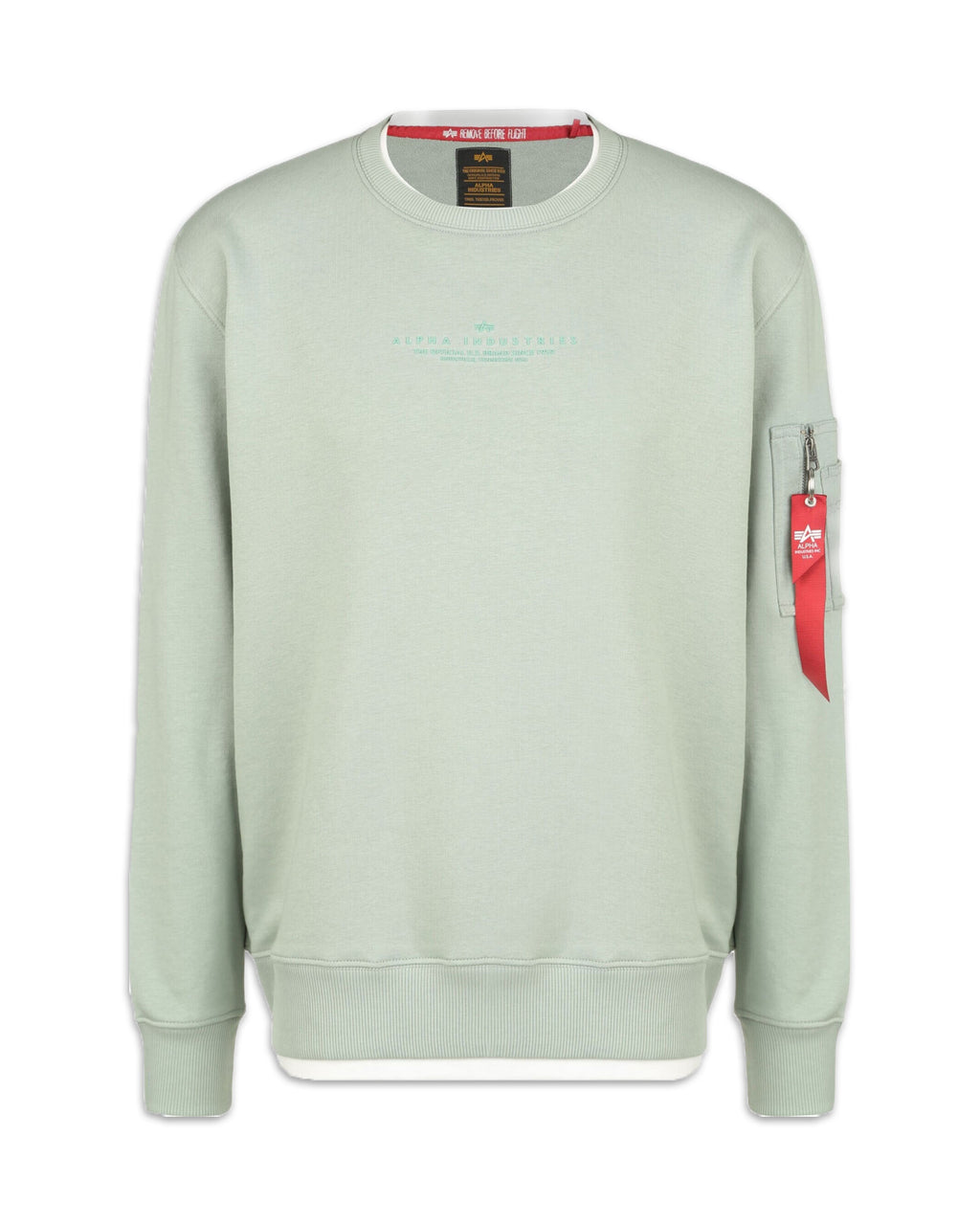 Dusty Sweater Layer Green Alpha Double Industries