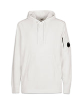 Man Hoodie CP Company Light Terry Knitted White