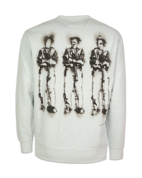 CP CompanyFleece Logo Sweatshirt Harbor Mist