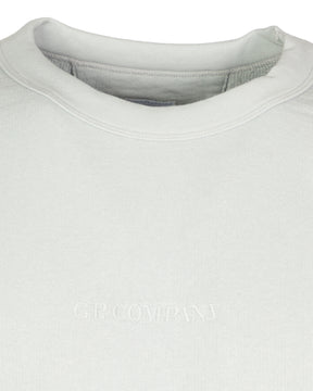 CP CompanyFleece Logo Sweatshirt Harbor Mist