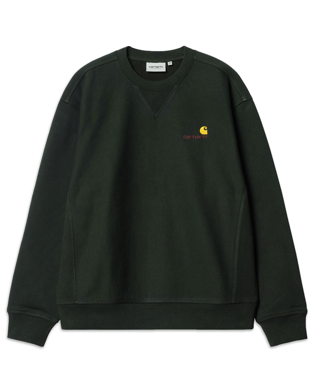 Felpa Uomo Carhartt Wip American Script Sweat Dark Cedar